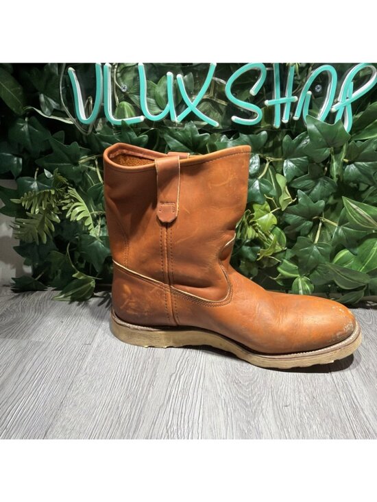 RED WING 866 PECOS Traction Tred Pull On Leather Work Boots Mens 12 B USA Brown main image 11
